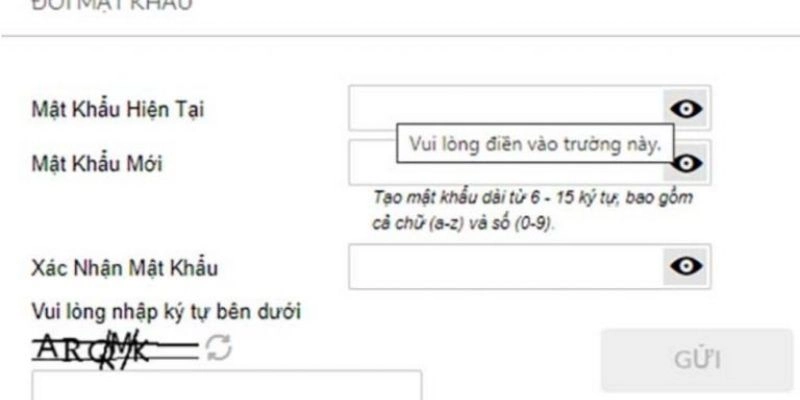 Hướng dẫn chi tiết cách đổi mật khẩu rút tiền truy cập vào Fb88